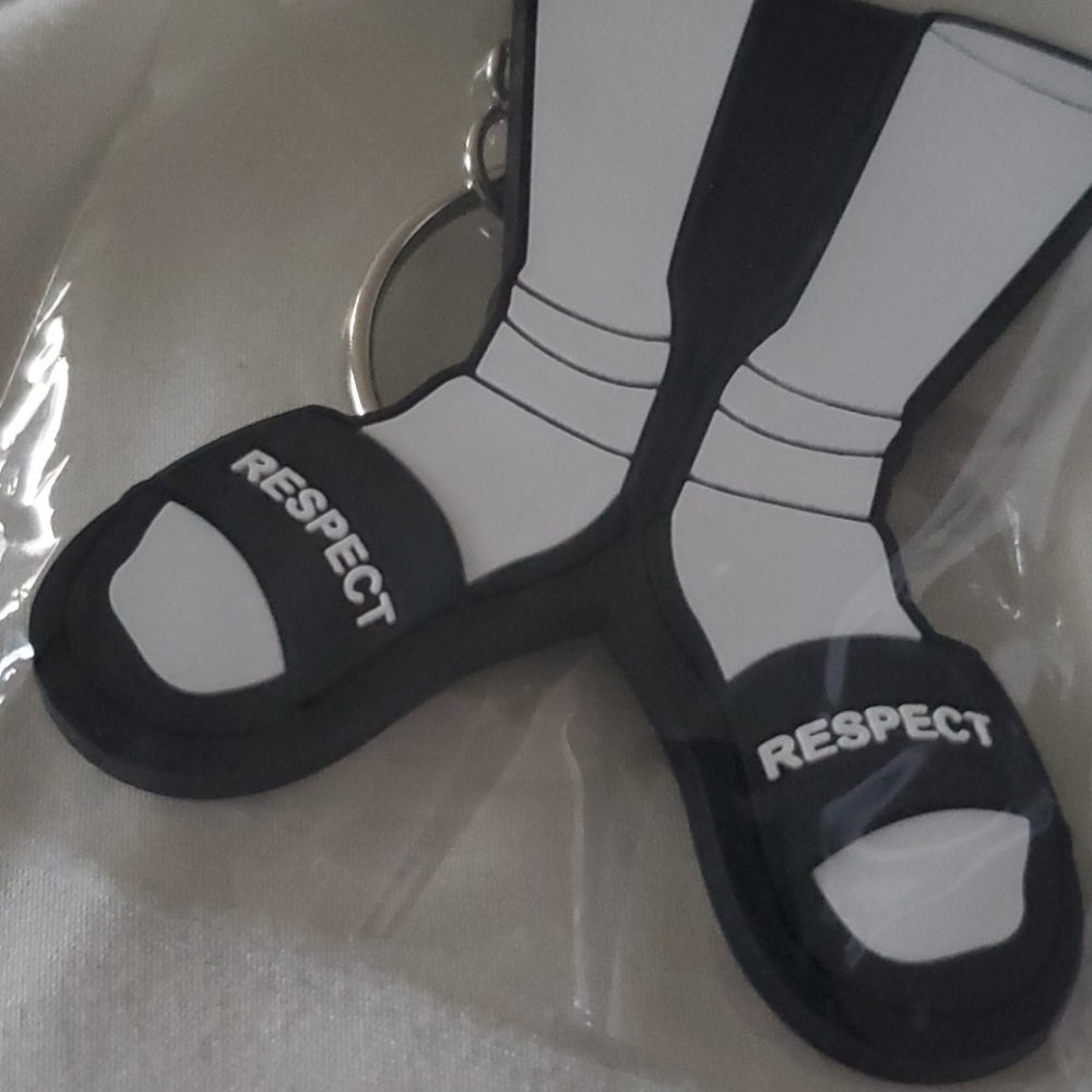 Socks and sandals keychain